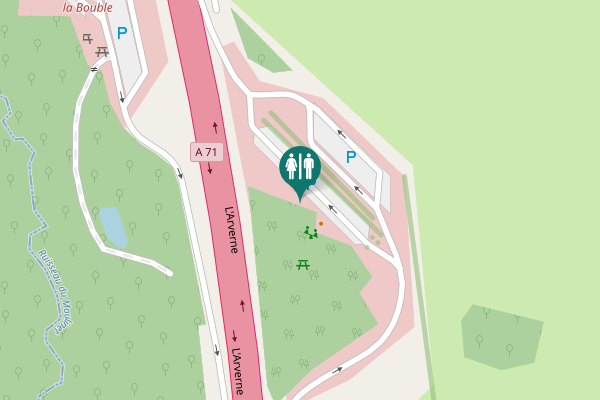 Map showing location of L'Arverne Toilet