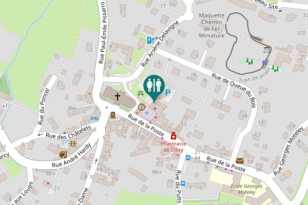 Map showing location of Rue Arsène Delavigne 4 Toilet