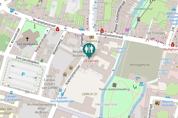 Map showing location of Kapucijnenvoer 33 Toilet