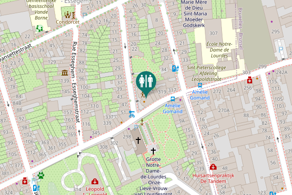 Map showing location of Rue Léopold I - Leopold I-straat 329 Toilet
