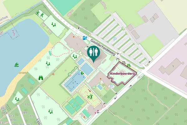 Map showing location of Bosstraat 1 Toilet