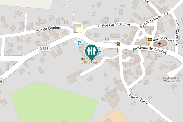 Map showing location of Impasse de la Frachive Toilet