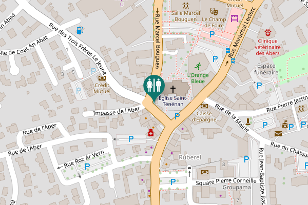 Map showing location of Place Général de Gaulle 7 Toilet