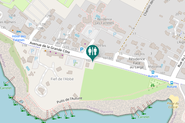 Map showing location of Avenue de la Grande Côte 109 Toilet