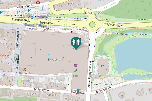 Map showing location of Rootenstraat 8 Toilet