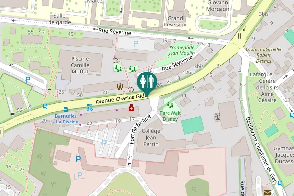 Map showing location of Avenue Charles Gide 30 Toilet