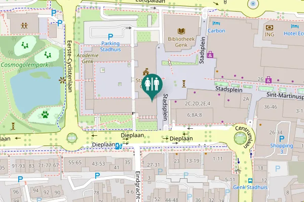 Map showing location of Stadsplein 1 Toilet