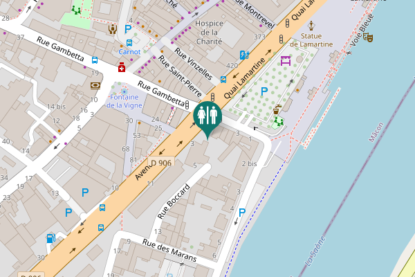 Map showing location of Avenue Édouard Herriot 3 Toilet