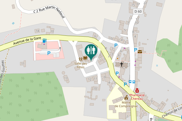 Map showing location of Place du 8 Mai 1945 Toilet