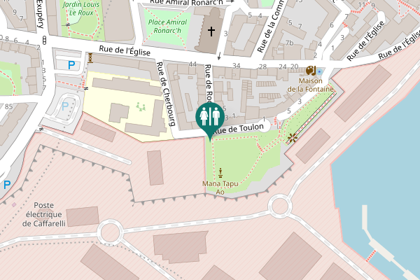 Map showing location of Rue de Toulon Toilet