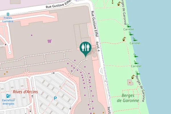 Map showing location of Rue Gustave Eiffel Toilet