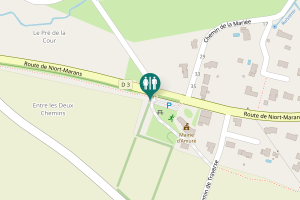 Map showing location of Route de Niort-Marans 80 Toilet