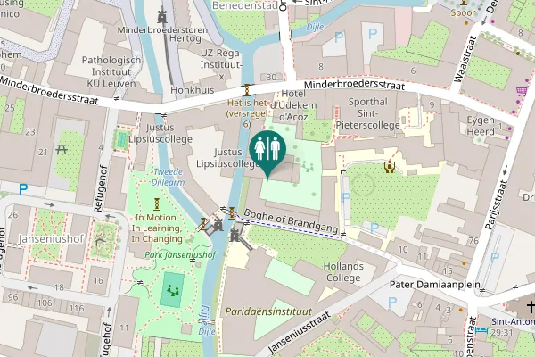 Map showing location of Minderbroedersstraat 13 Toilet