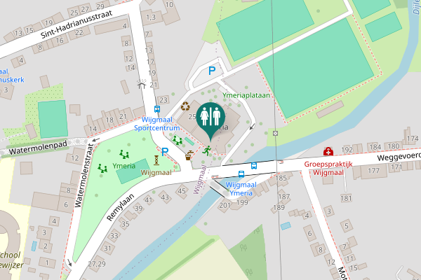 Map showing location of Pastoor Bellonstraat 27,29 Toilet