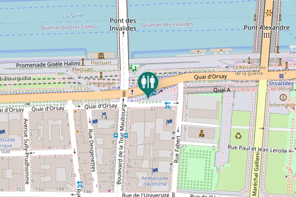 Map showing location of Place de Finlande 1 Toilet