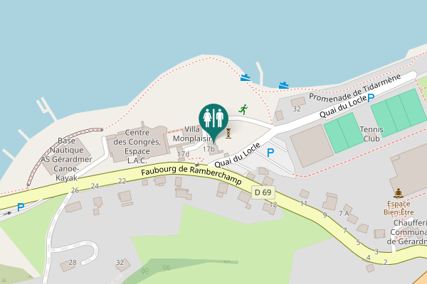 Map showing location of Faubourg de Ramberchamp 17b Toilet