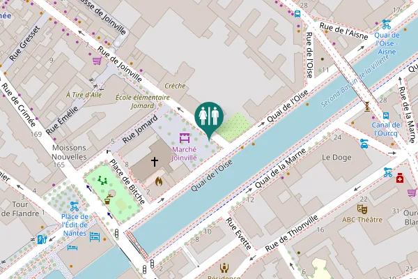 Map showing location of Place de Joinville 1 Toilet