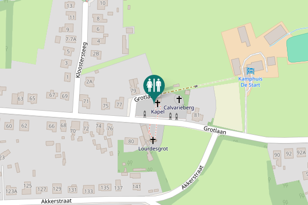 Map showing location of Grotlaan 79A Toilet