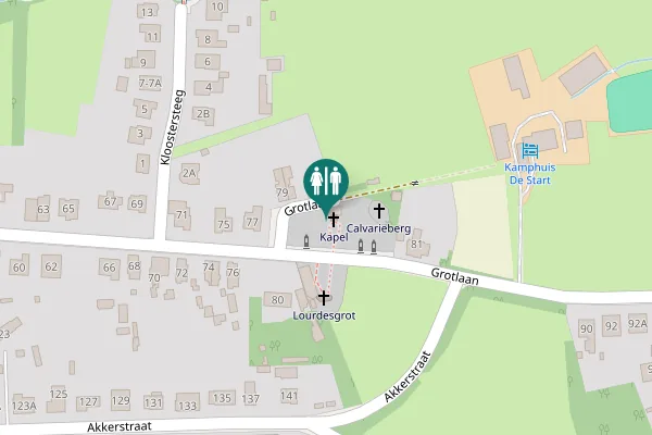 Map showing location of Grotlaan 79A Toilet