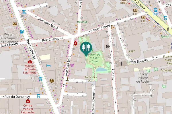 Map showing location of Rue Paul Bert 22 Toilet