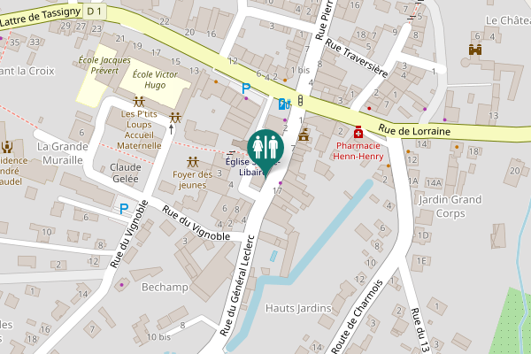 Map showing location of Rue du Général Leclerc 17 Toilet