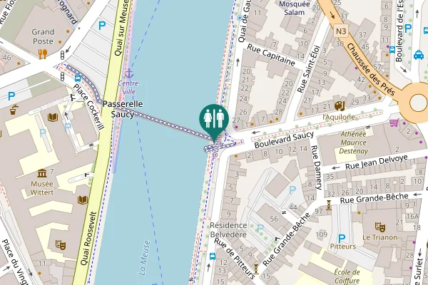 Map showing location of Boulevard Saucy 2 Toilet