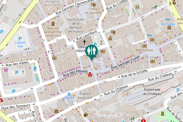 Map showing location of Rue du Docteur Beurnier 2 Toilet