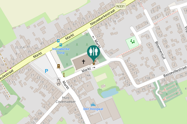 Map showing location of Markt 14A Toilet