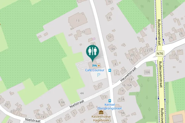 Map showing location of Oorsprongstraat 3;5 Toilet