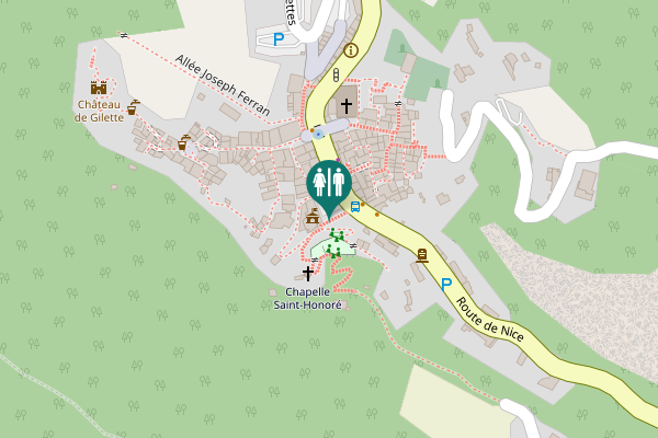 Map showing location of Place du Docteur René Morani Toilet