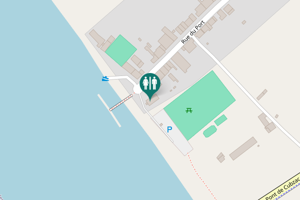 Map showing location of Rue du Port Toilet