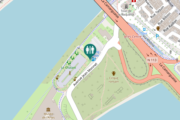 Map showing location of Avenue Jean Monnet Toilet