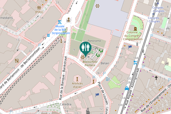 Map showing location of Rue Montagne de l'Oratoire - Oratoriënberg 20 Toilet