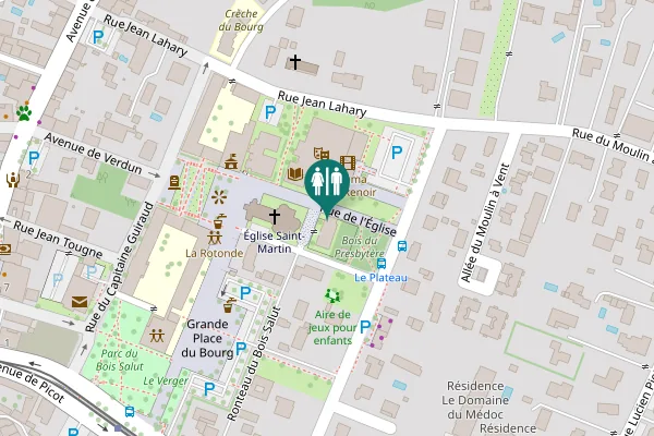Map showing location of Rue de l'Église 1 Toilet