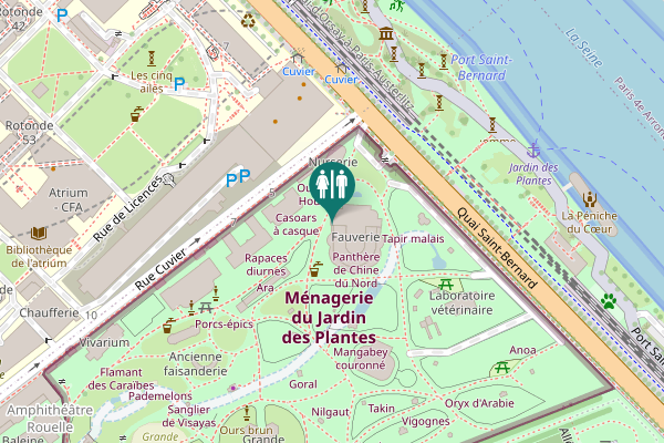 Map showing location of Rue Cuvier 5 Toilet