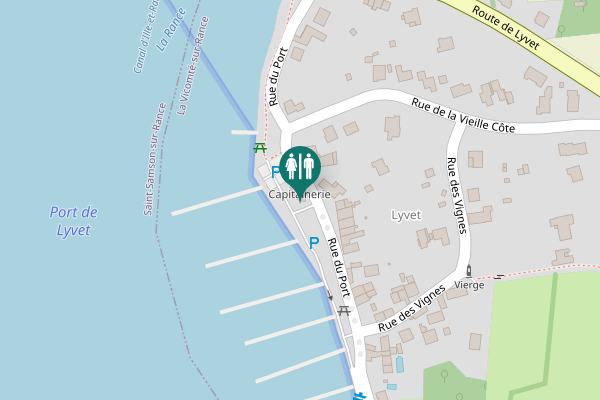 Map showing location of Rue du Port Toilet
