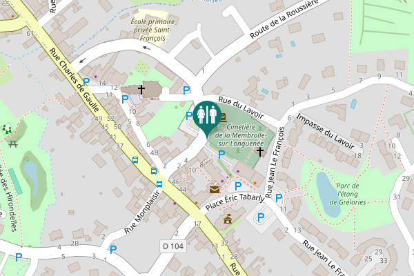 Map showing location of Rue du Cimetière Toilet