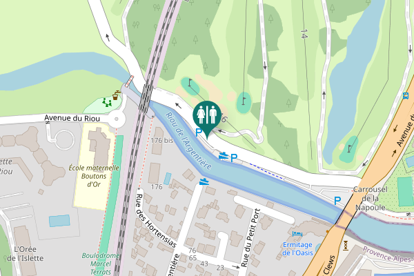 Map showing location of Mandelieu-la-Napoule Toilet