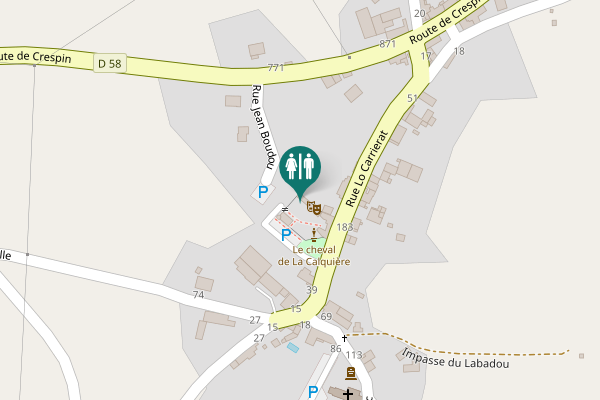 Map showing location of Esplanade Robert Marty 56 Toilet