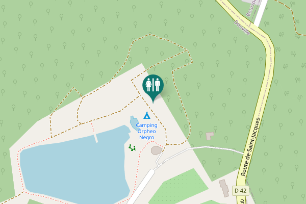 Map showing location of Douville Toilet