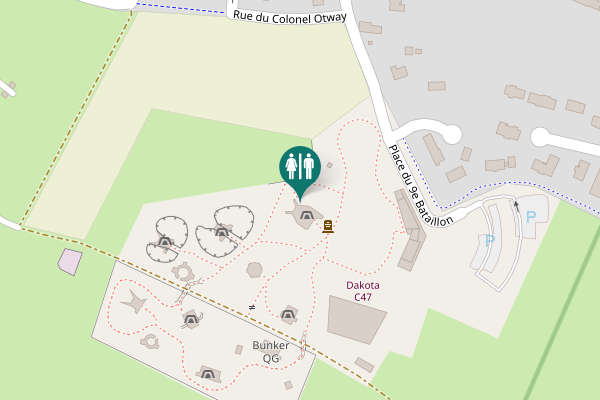Map showing location of Avenue de la Batterie de Merville Toilet