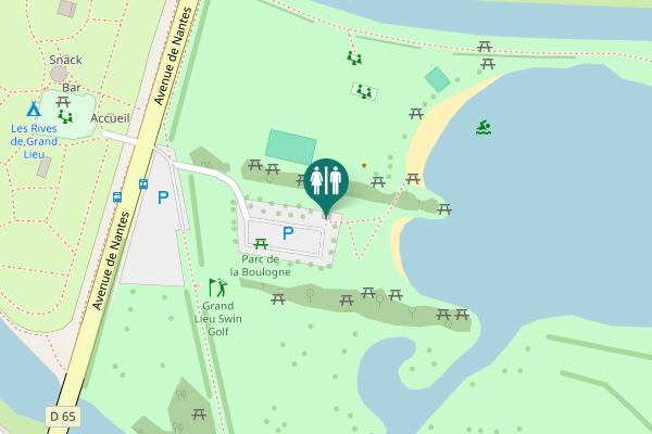 Map showing location of Avenue de Nantes Toilet