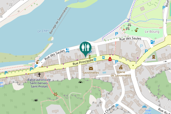 Map showing location of Rue Principale 32 Toilet