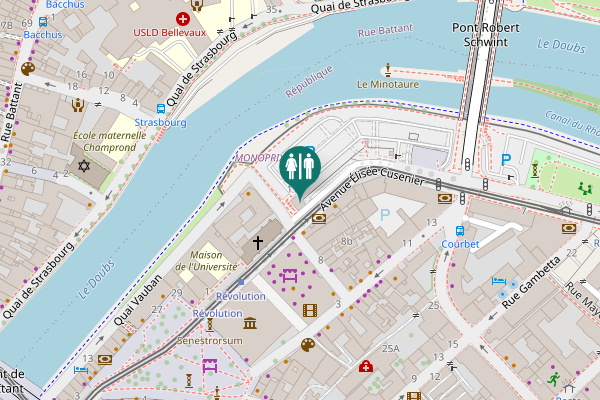 Map showing location of Rue Jean Petit 11 Toilet