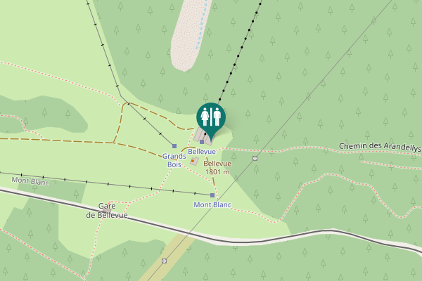 Map showing location of Chemin des Arandellys Toilet