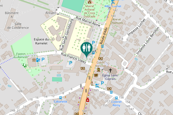 Map showing location of Rue Francis Lopez 1 Toilet