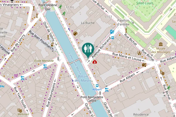Map showing location of Avenue Richerand 2 Toilet