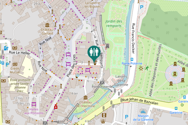 Map showing location of Rue du Marché Couvert 9 Toilet
