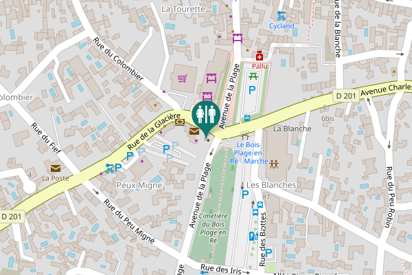 Map showing location of Rue de la Glacière 1c Toilet