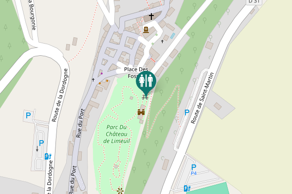 Map showing location of Route de Saut Toilet